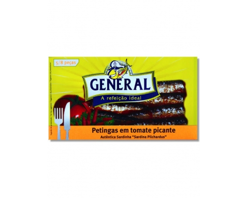 General Small Sardines Spicy Tomato Sauce 90 Gr