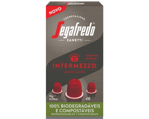 Segafredo Nespresso * Intermezzo Biodegradable Coffee Pods 10 Un