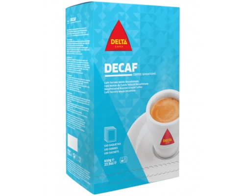 Delta Decaf Ground Roasted Decaffeinated Coffee 100 Sachets
