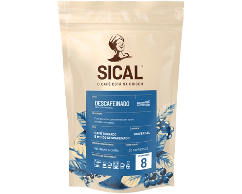 Sical Decaffeinated 5 Estrelas Ground Roasted Coffee 220 Gr