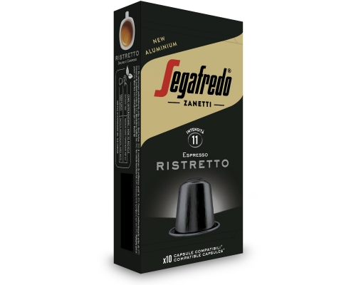 Segafredo Nespresso * Ristretto Aluminum Coffee Pods 10 Un