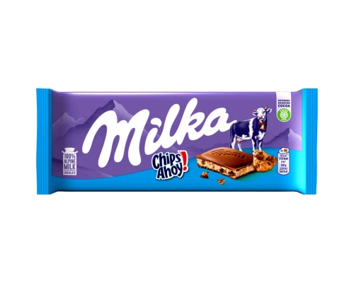 Milka Chips Ahoy Chocolate Bar 100 Gr
