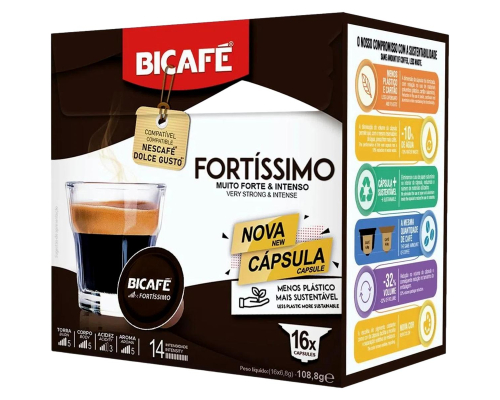 Bicafé Dolce Gusto * Fortíssimo Coffee Pods 16 Un
