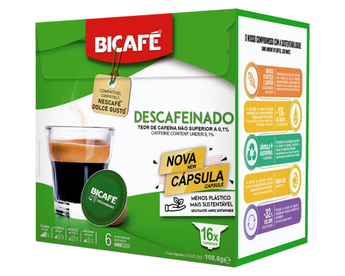 Bicafé Dolce Gusto * Decaffeinated Coffee Pods 16 Un