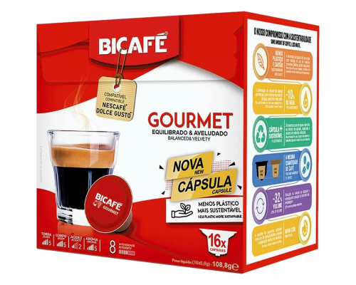 Café Capsules Dolce Gusto * Gourmet Bicafé 16 Un