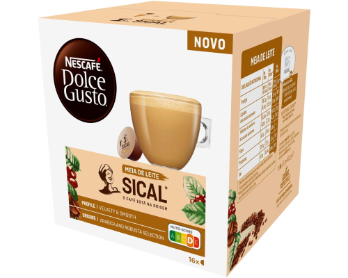 Nescafé Dolce Gusto Sical Portuguese Coffee with Milk Coffee Pods 16 Un