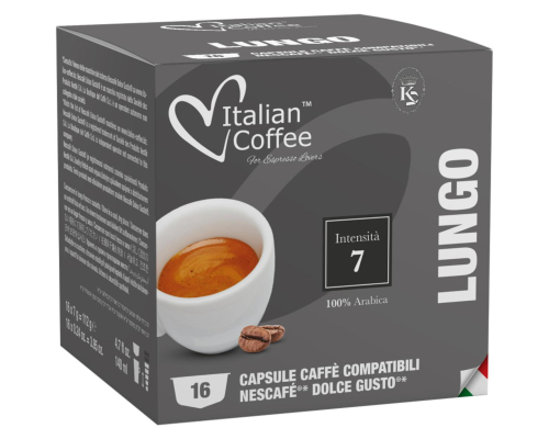 Italian Coffee Dolce Gusto * Lungo Coffee Pods 16 Un