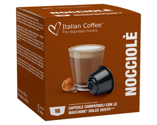 Italian Coffee Dolce Gusto * Coffee and Hazelnut Pods 16 Un