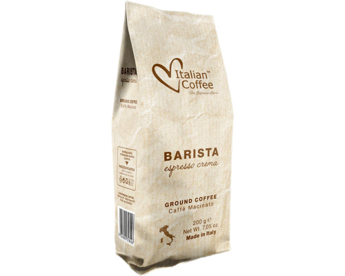 Italian Coffee Barista Espresso Crema Ground Roasted Coffee 200 Gr
