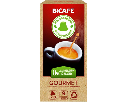 Café Capsules Biodégradable Nespresso * Gourmet Bicafé 10 Un
