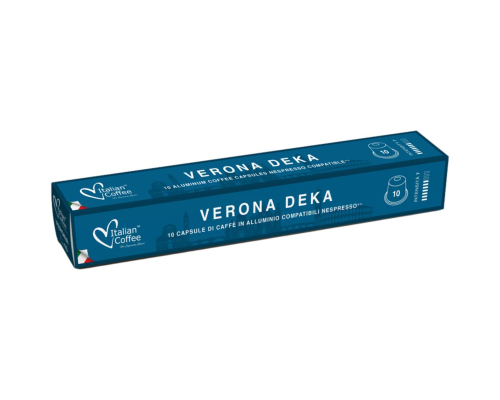Italian Coffee Nespresso * Verona Deka Aluminum Coffee Pods 10 Un