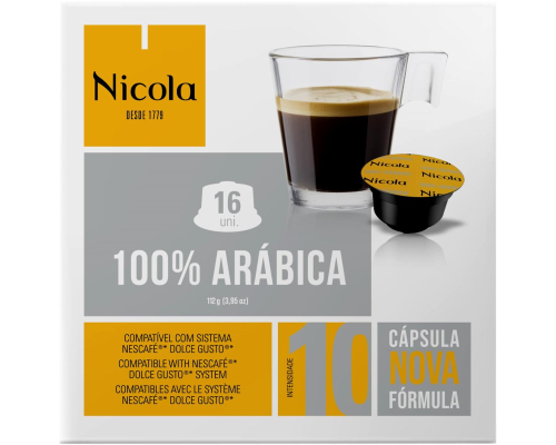 Café Capsules Dolce Gusto * 100% Arabica Nicola 16 Un