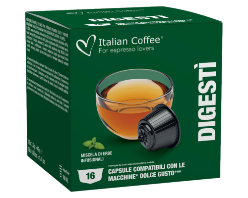 Italian Coffee Dolce Gusto * Digestì Tea Pods 16 Un