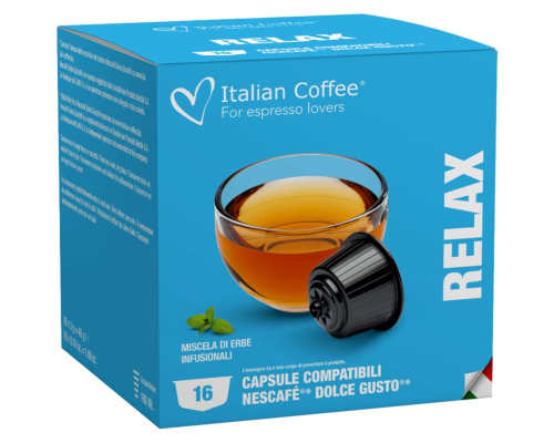 Italian Coffee Dolce Gusto * Relax Tea Pods 16 Un