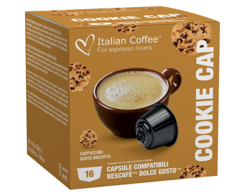 Italian Coffee Dolce Gusto * Cookies Cappuccino Pods 16 Un