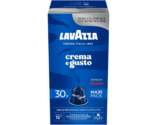 Lavazza Nespresso * Crema e Gusto Classico Aluminum Coffee Pods 30 Un