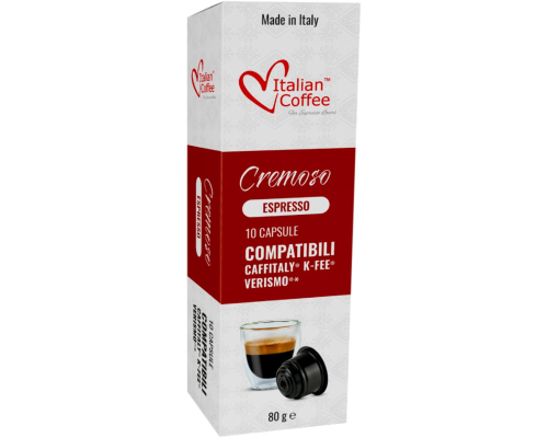 Italian Coffee Cremoso Caffitaly * Compatible Coffee Pods 10 Un
