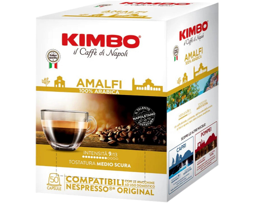 Kimbo Nespresso * Amalfi Coffee Pods 50 Un