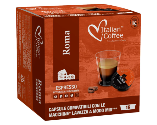 Italian Coffee Lavazza A Modo Mio * Espresso Roma Coffee Pods 16 Un