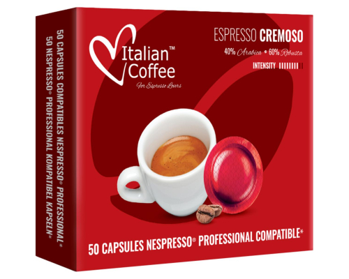 Italian Coffee Nespresso * Professional Cremoso Coffee Pods 50 Un
