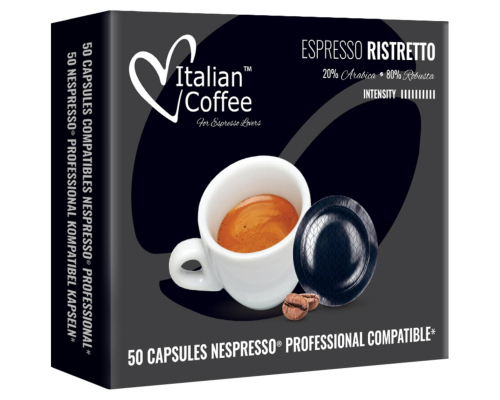 Italian Coffee Nespresso * Professional Ristretto Coffee Pods 50 Un