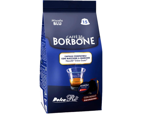 Café Capsules Dolce Gusto * Blu Caffè Borbone 15 Un