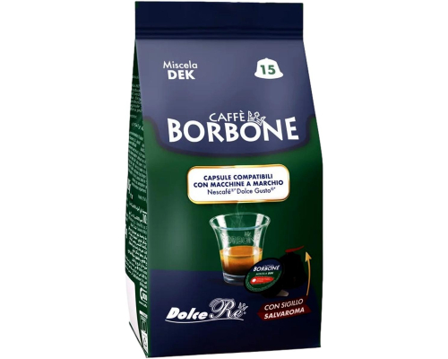 Caffè Borbone Dolce Gusto * Dek Coffee Pods 15 Un