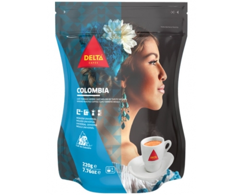 Delta Colombia Ground Roasted Coffee 220 Gr (Best before 30/06/2024)