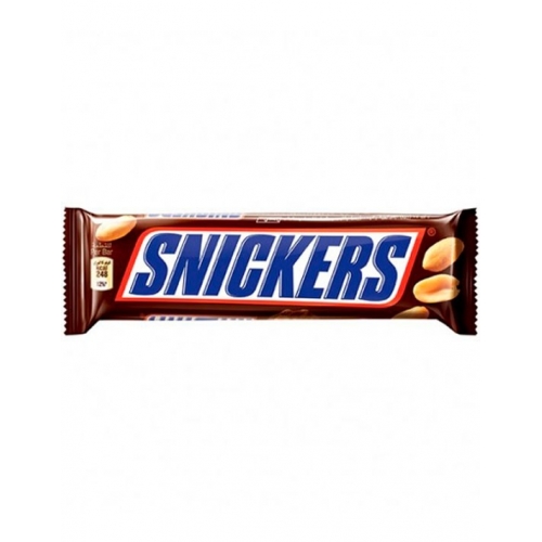 Barres de Chocolat au Lait Snickers 50gr - Présentoir de 24pcs - Snacks  Sucrés