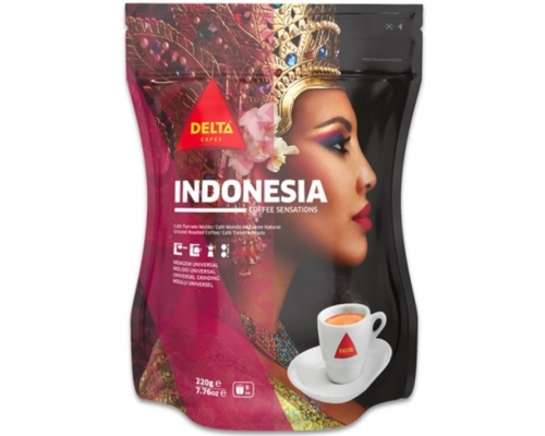 Delta Indonesia Ground Roasted Coffee 220 Gr
